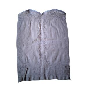 Free People Sweetheart Seamless Floral Embroidered Tube Top size M/L Blue